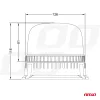 AMiO LED-es figyelmeztető lámpa W25b 3 csavarok R65 R10 24LED 12/24V IP66 (03341)