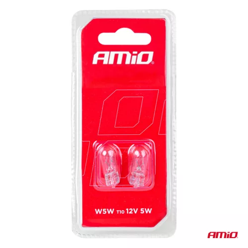 AMiO halogénizzók T10 W5W W2.1x9.5d 12V 2 db bliszter (03346)