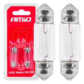   AMiO halogénizzók C5W szofita SV 8,5-8 36mm 12V 2 db bliszter (03348)