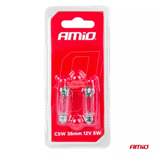 AMiO halogénizzók C5W szofita SV 8,5-8 36mm 12V 2 db bliszter (03348)
