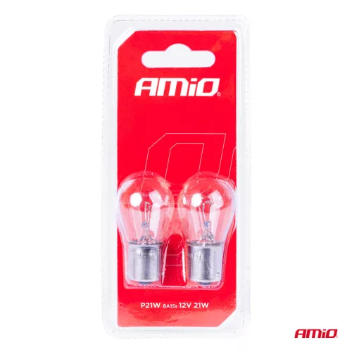 AMiO halogénizzók P21W BA15s 12V 2 db bliszter (03351)