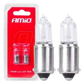   AMiO halogénizzók H10W 12V 10W BAX9S fehér 2 db bliszter (03356)