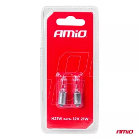   AMiO halogénizzók H21W 12V 21W BAY9S fehér 2 db bliszter (03357)