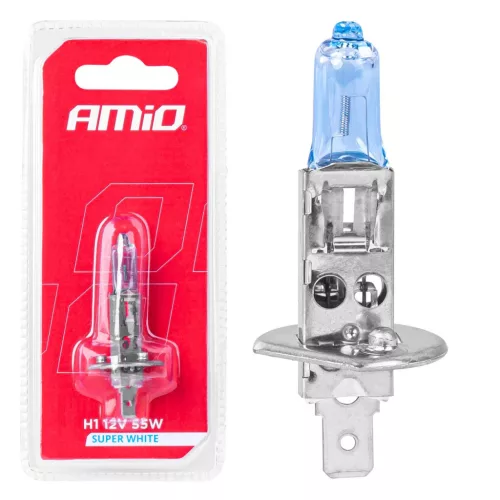 AMiO halogénizzó H1 12V/55W Super fehér 1 db bliszter (03359)