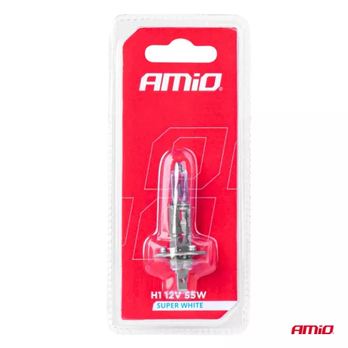 AMiO halogénizzó H1 12V/55W Super fehér 1 db bliszter (03359)
