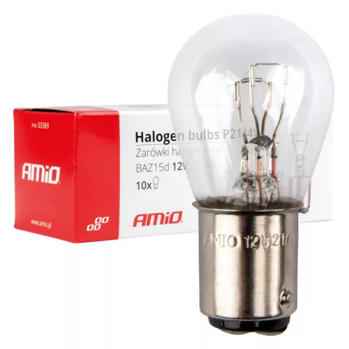 AMiO halogénizzók P21/4W 12V BAZ15d 10 db (03369)