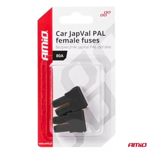 AMiO JAPVAL PAL autós biztosíték, aljzatos 80A (03394)