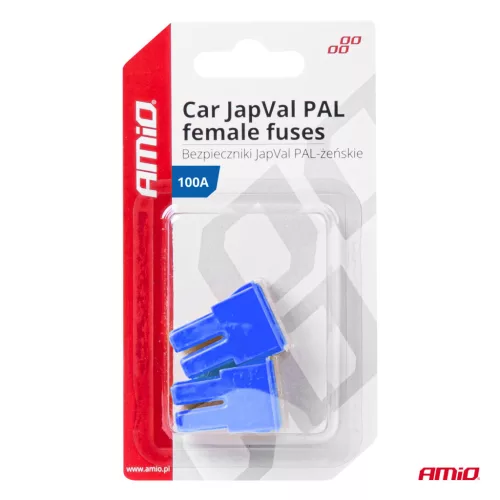 AMiO JAPVAL PAL autós biztosíték, aljzatos 100A (03395)