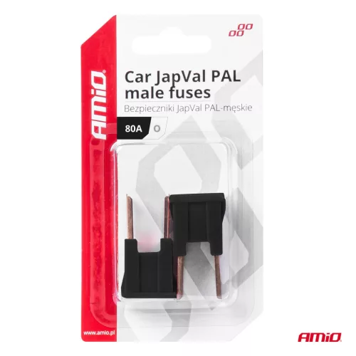 AMiO JAPVAL PAL O autós biztosíték, csapos 80A (03402)