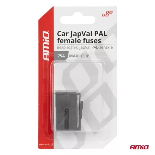 AMiO JAPVAL PAL autós biztosíték, aljzatos 75A (03416)