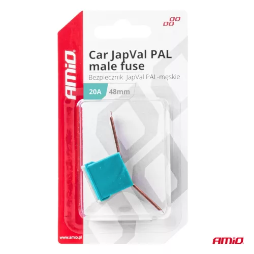 AMiO JAPVAL PAL autós biztosíték, csapos 48mm 20A (03417)