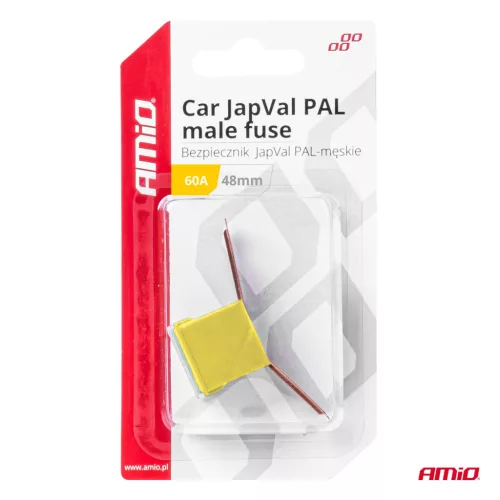 AMiO JAPVAL PAL autós biztosíték, csapos 48mm 60A (03421)