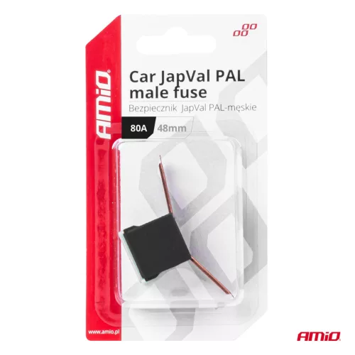 AMiO JAPVAL PAL autós biztosíték, csapos 48mm 80A (03423)