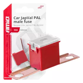 AMiO JAPVAL PAL autós biztosíték, csapos 62mm 50A (03429)