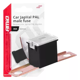 AMiO JAPVAL PAL autós biztosíték, csapos 62mm 80A (03432)