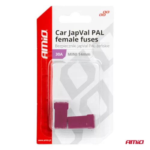 AMiO JAPVAL PAL autós biztosíték, aljzatos 30A (03437)