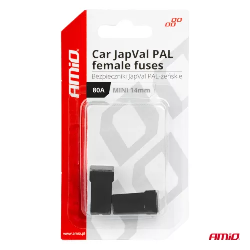 AMiO JAPVAL PAL autós biztosíték, aljzatos 80A (03442)