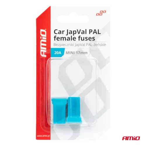AMiO JAPVAL PAL autós biztosíték, aljzatos 20A (03443)