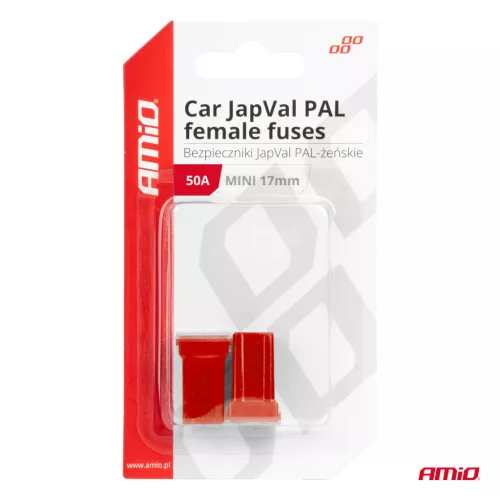 AMiO JAPVAL PAL autós biztosíték, aljzatos 50A (03446)