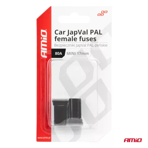 AMiO JAPVAL PAL autós biztosíték, aljzatos 80A (03449)