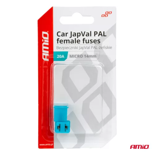 AMiO JAPVAL PAL autós biztosíték, aljzatos 20A (03451)