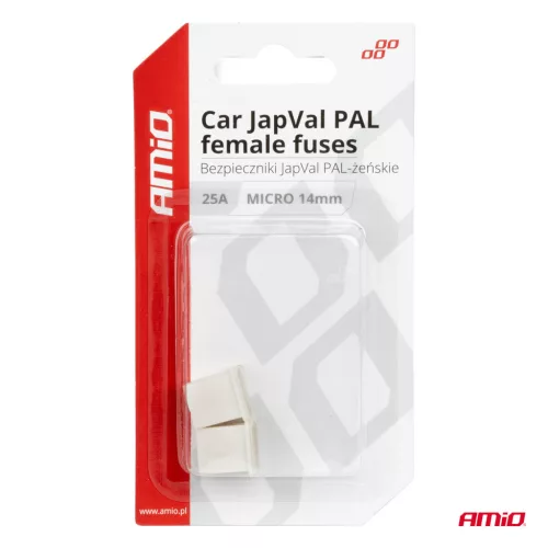 AMiO JAPVAL PAL autós biztosíték, aljzatos 25A (03452)