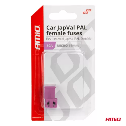 AMiO JAPVAL PAL autós biztosíték, aljzatos 30A (03453)