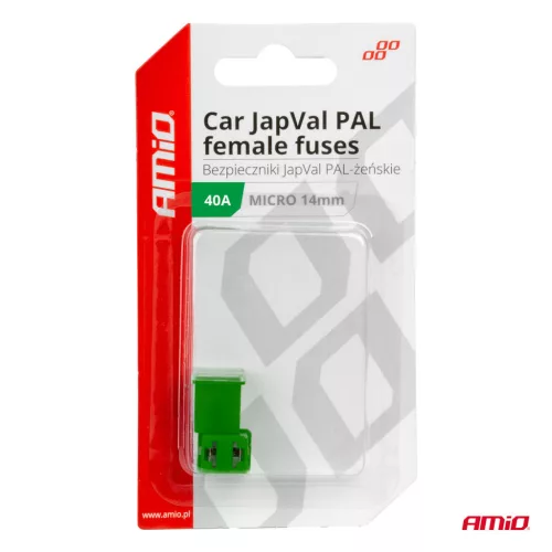 AMiO JAPVAL PAL autós biztosíték, aljzatos 40A (03454)