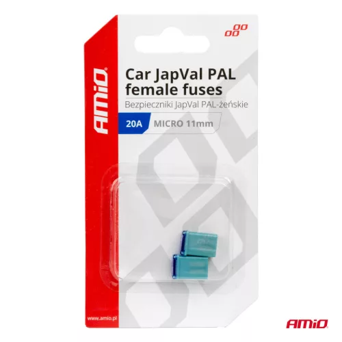 AMiO JAPVAL PAL autós biztosíték, aljzatos 20A (03458)