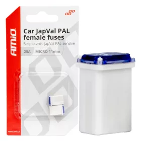 AMiO JAPVAL PAL autós biztosíték, aljzatos 25A (03459)