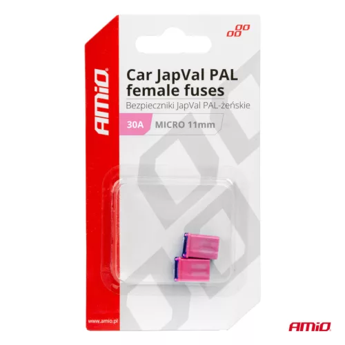 AMiO JAPVAL PAL autós biztosíték, aljzatos 30A (03460)