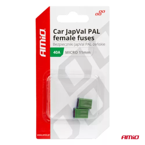 AMiO JAPVAL PAL autós biztosíték, aljzatos 40A (03461)