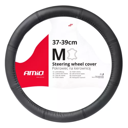 AMiO kormányvédő bőr sorozat SWC-48-M (37-39cm) (03546)