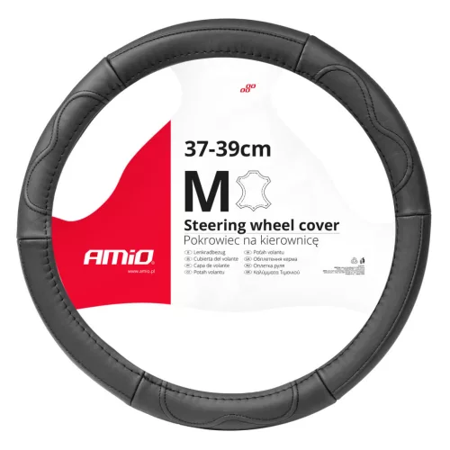 AMiO kormányvédő bőr sorozat SWC-49-M (37-39cm) (03551)