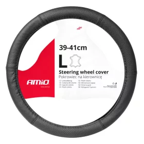 AMiO kormányvédő bőr sorozat SWC-50-L (39-41cm) (03557)