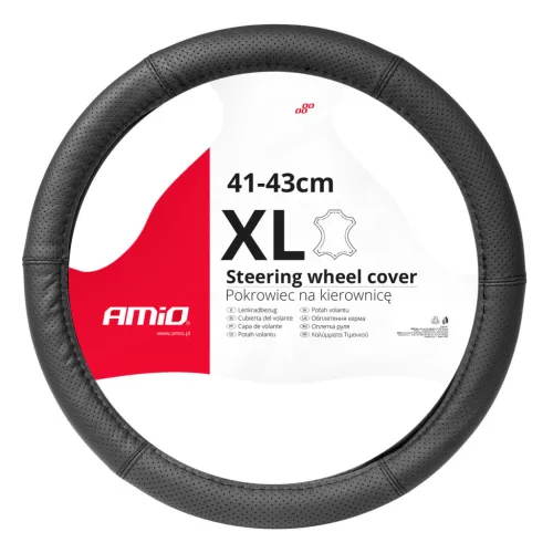 AMiO kormányvédő bőr sorozat SWC-50-XL (41-43cm) (03558)