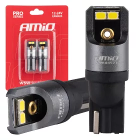   AMiO LED CANBUS PRO sorozat T10 W5W 4x2016 SMD fehér 12/24V (03577)