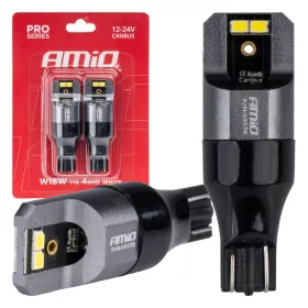   AMiO LED CANBUS PRO sorozat T15 W16W 4x2016 SMD fehér 12/24V (03578)