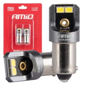   AMiO LED izzók CANBUS PRO T4W BA9S 4x2016 SMD fehér 12V 24V (03579)