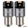 AMiO LED CANBUS PRO sorozat PY21W 4x3030 SMD borostyánsárga 12V 24V (03584)