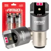 AMiO LED CANBUS PRO sorozat BAY15D P21/5W 4x3030 SMD piros 12/24V (03586)