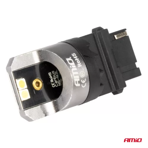 AMiO LED CANBUS PRO sorozat 3156 P27W 4x3030 SMD fehér 12/24V (03587)