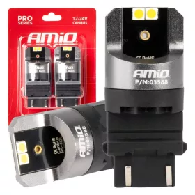   AMiO LED CANBUS PRO sorozat 3157 P27/7W 4x3030 SMD fehér 12/24V (03588)
