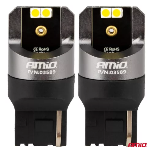 AMiO LED CANBUS PRO sorozat 7440 W21W 4x3030 SMD fehér 12/24V (03589)
