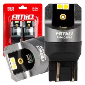   AMiO LED CANBUS PRO sorozat 7443 W21/5W 4x3030 SMD fehér 12/24V (03591)