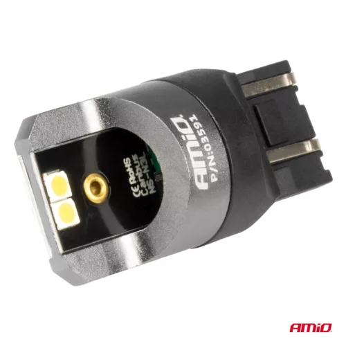 AMiO LED CANBUS PRO sorozat 7443 W21/5W 4x3030 SMD fehér 12/24V (03591)