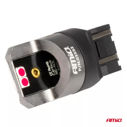 AMiO LED CANBUS PRO sorozat 7443 W21/5W 4x3030 SMD piros 12/24V (03592)