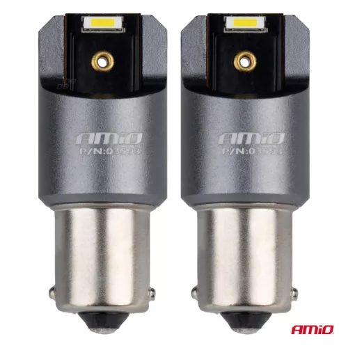AMiO LED CANBUS PRO sorozat BA15S P21W 2x1860SMD fehér 12/24V FULL CANBUS (03593)