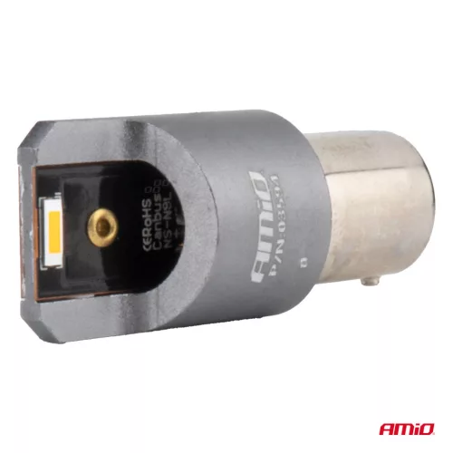 AMiO LED CANBUS PRO sorozat PY21W 2x1860 SMD borostyánsárga 12V 24V (03594)