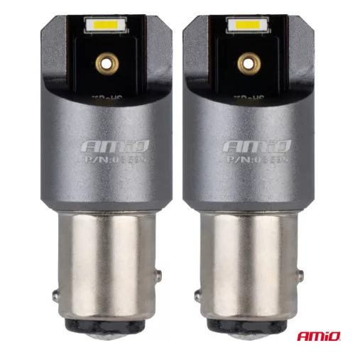 AMiO LED CANBUS PRO sorozat BAY15D P21/5W 2x1860SMD fehér 12/24V FULL CANBUS (03595)